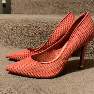 Light orange guess heels